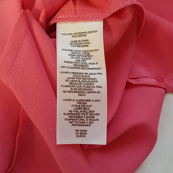 Kasper Woman Pink Satin Sleeveless Blouse Ruching - Picture 6 of 7